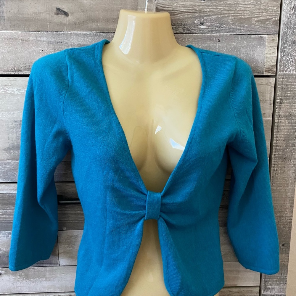 Venus Crop Top, Size Small, Turquoise Color